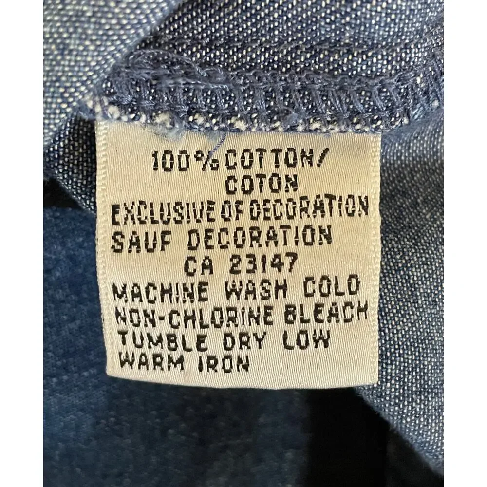 Talbots Button Front Denim Vest Blue Small Y2K Classic Professional Vintage Y2K